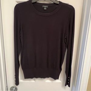 Ann Taylor factory sweater with button details on the sleeve